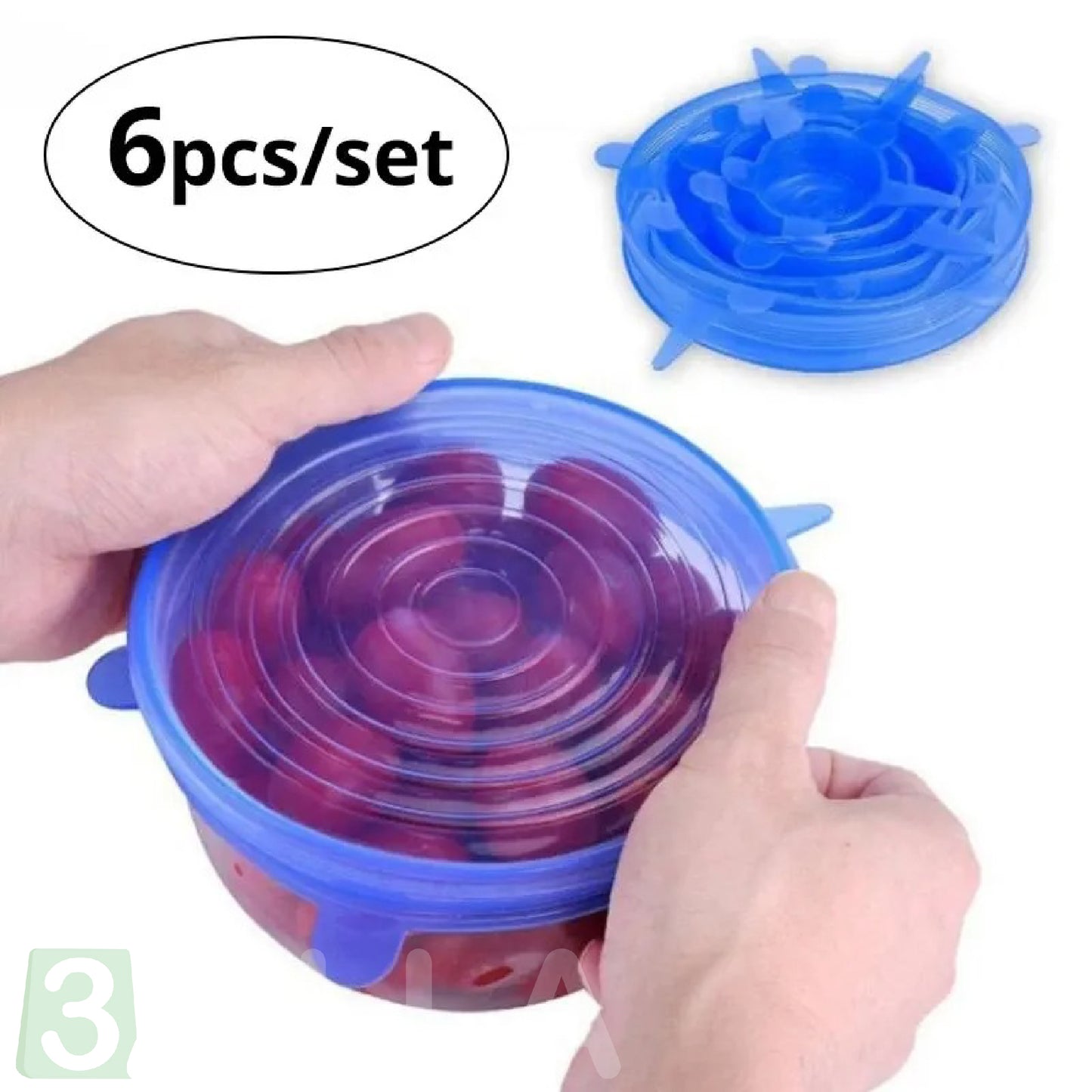 6 أغطية مطاطية من سيليكون