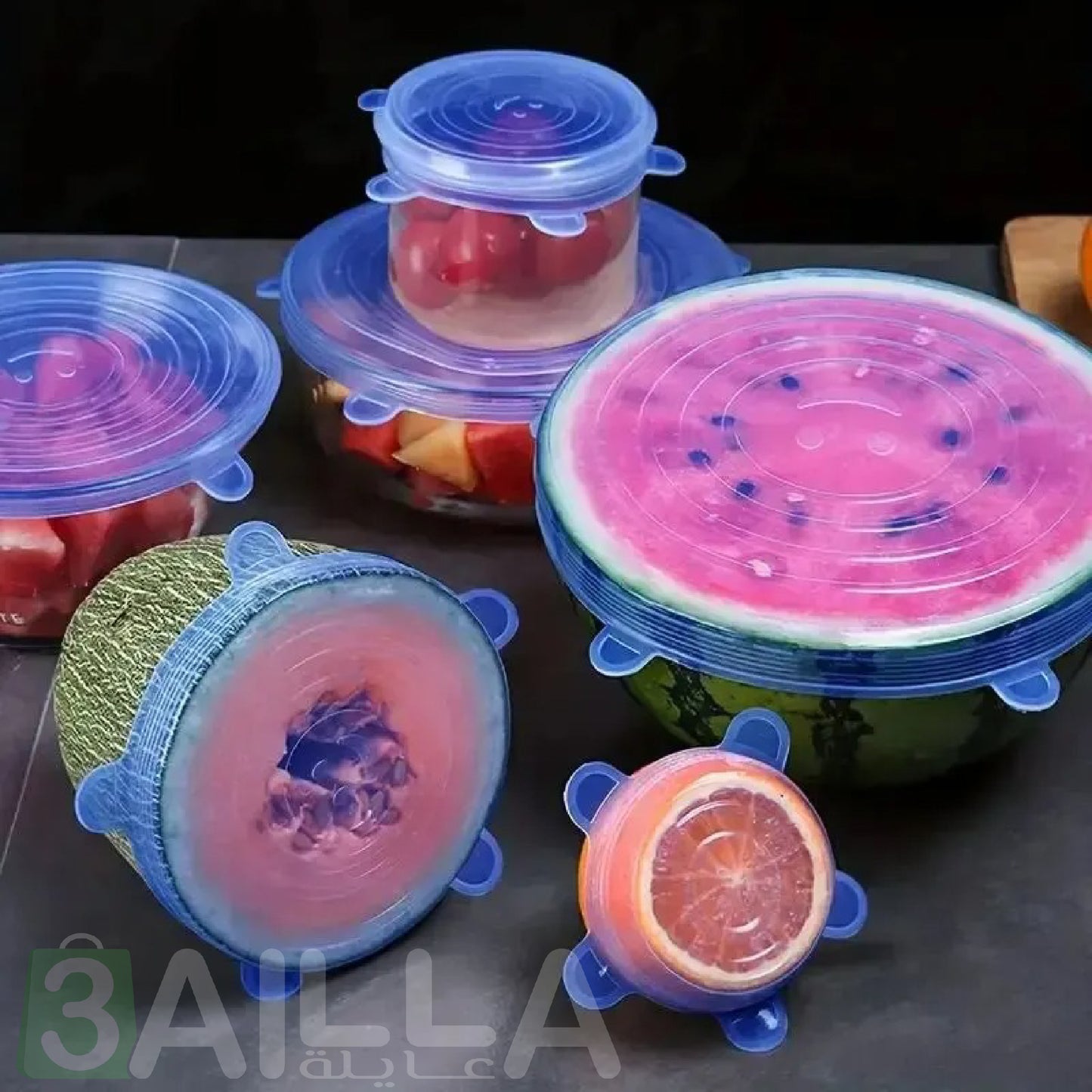 6 أغطية مطاطية من سيليكون
